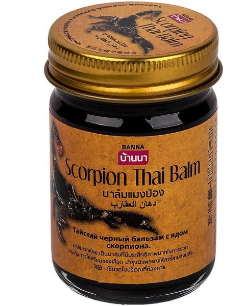 Тайский черный бальзам Banna с ядом скорпиона